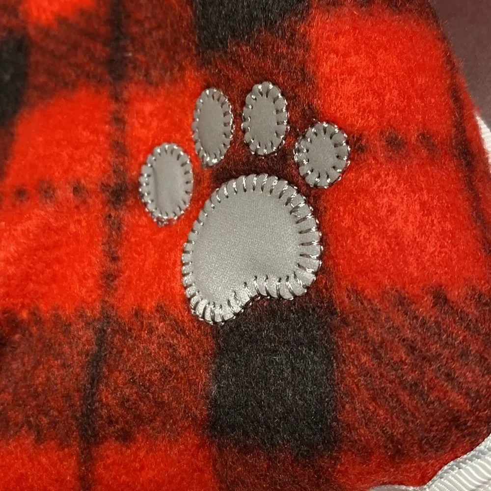 Reversible Plaid Reflective Water Resistant Dog Coat